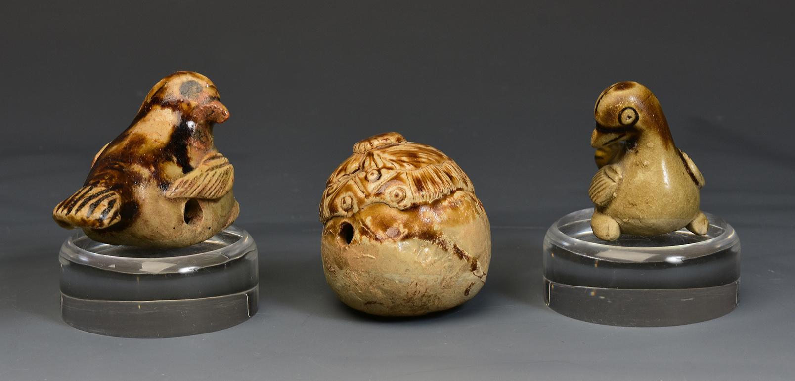 Ensemble d'instruments de musique en forme d'oiseau de la dynastie Tang, poterie chinoise ancienne 1