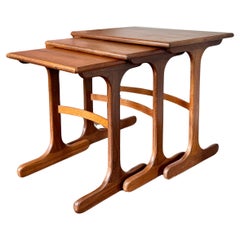 Vintage A set of teak nesting tables by G plan, made in the UK circa 1960s.