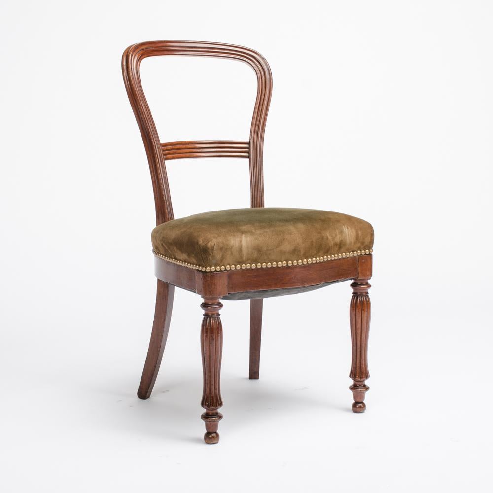 European Set of Ten 19th Century Irish Walnut Dining Chairs