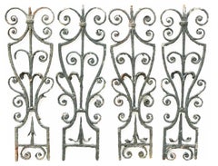 Set of Ten Georgian Wrought Iron Staircase Balustrades