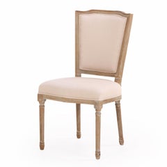 Ein Satz von zehn modernen Esszimmerstühlen im Louis XVI-Stil aus keramischem Holz.