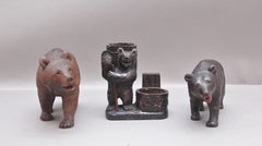 Set of Three 19th Century Black Forest Carvings