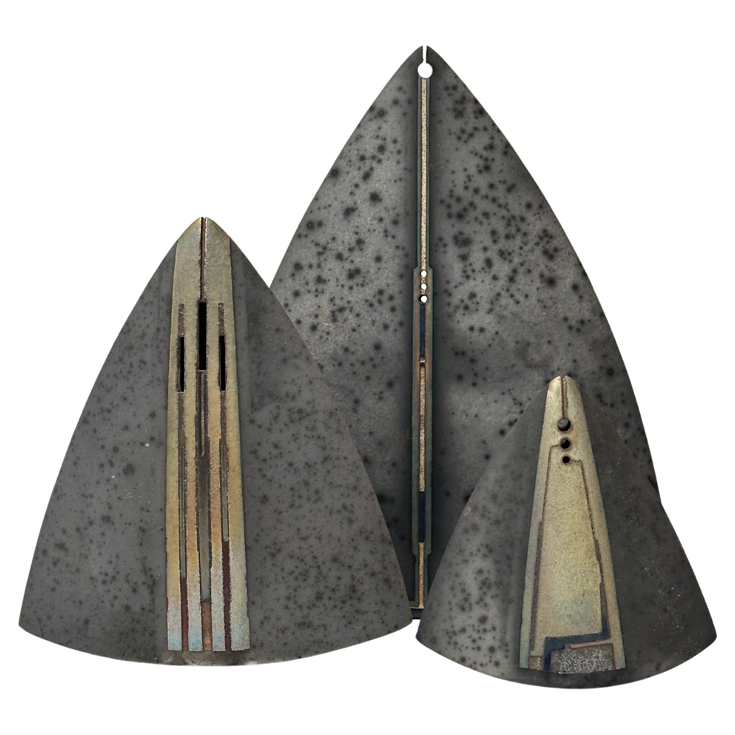 Conjunto de tres esculturas de cerámica, Emili Biarnès, Cervià de Ter, c. 2000
