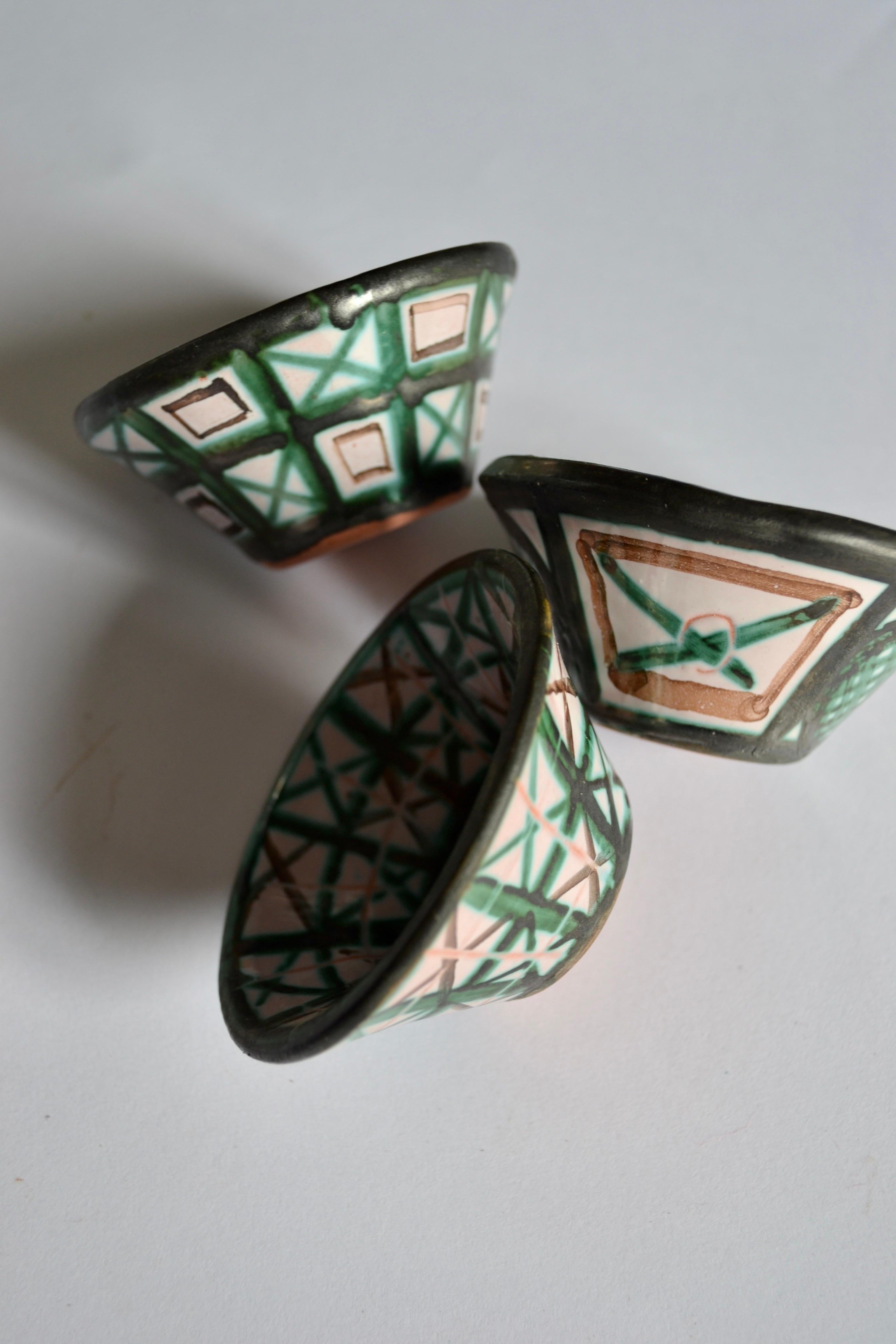 Français Un ensemble de trois céramiques de Robert Picault, France, 1950 en vente
