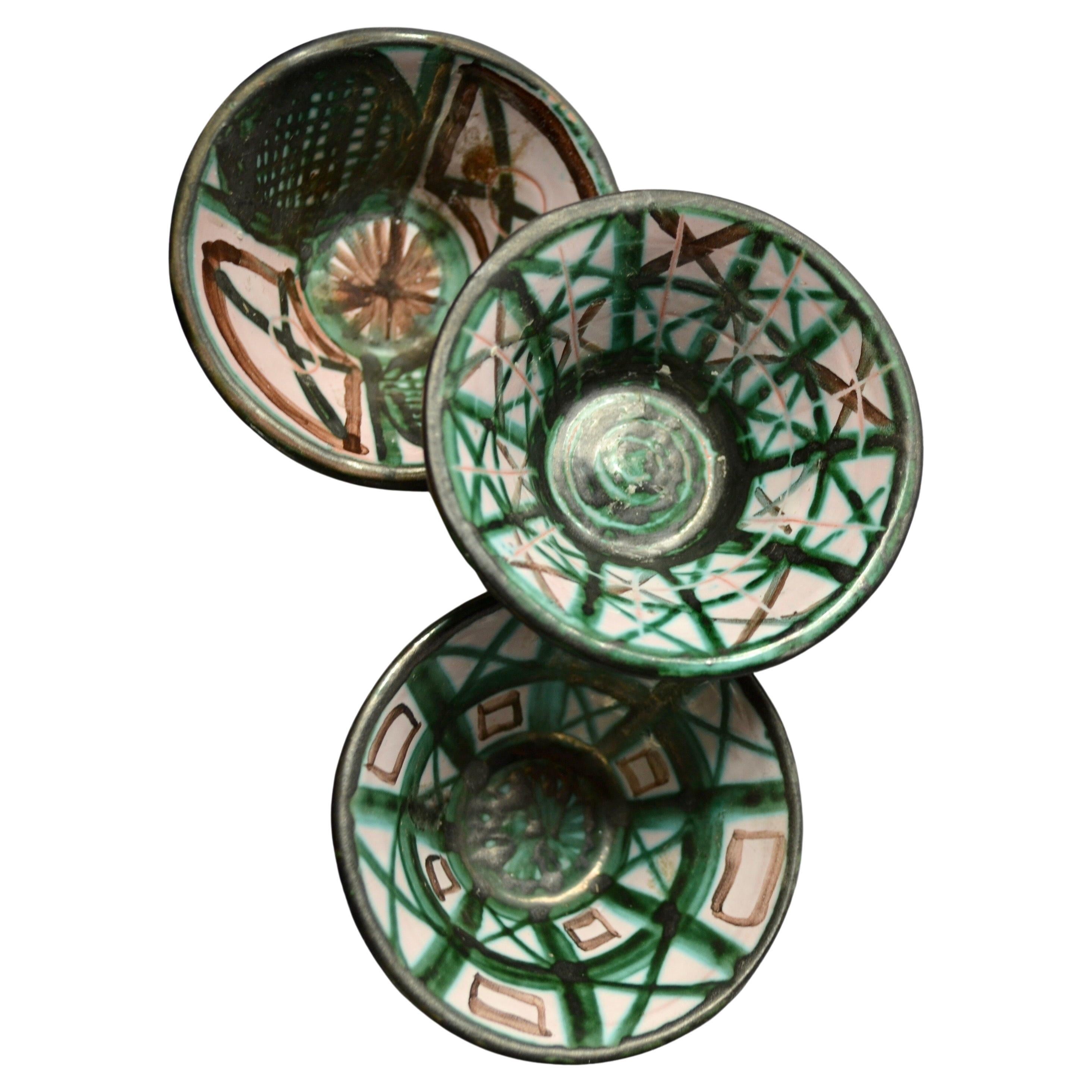 Un set di tre ceramiche di Robert Picault - Francia - 1950