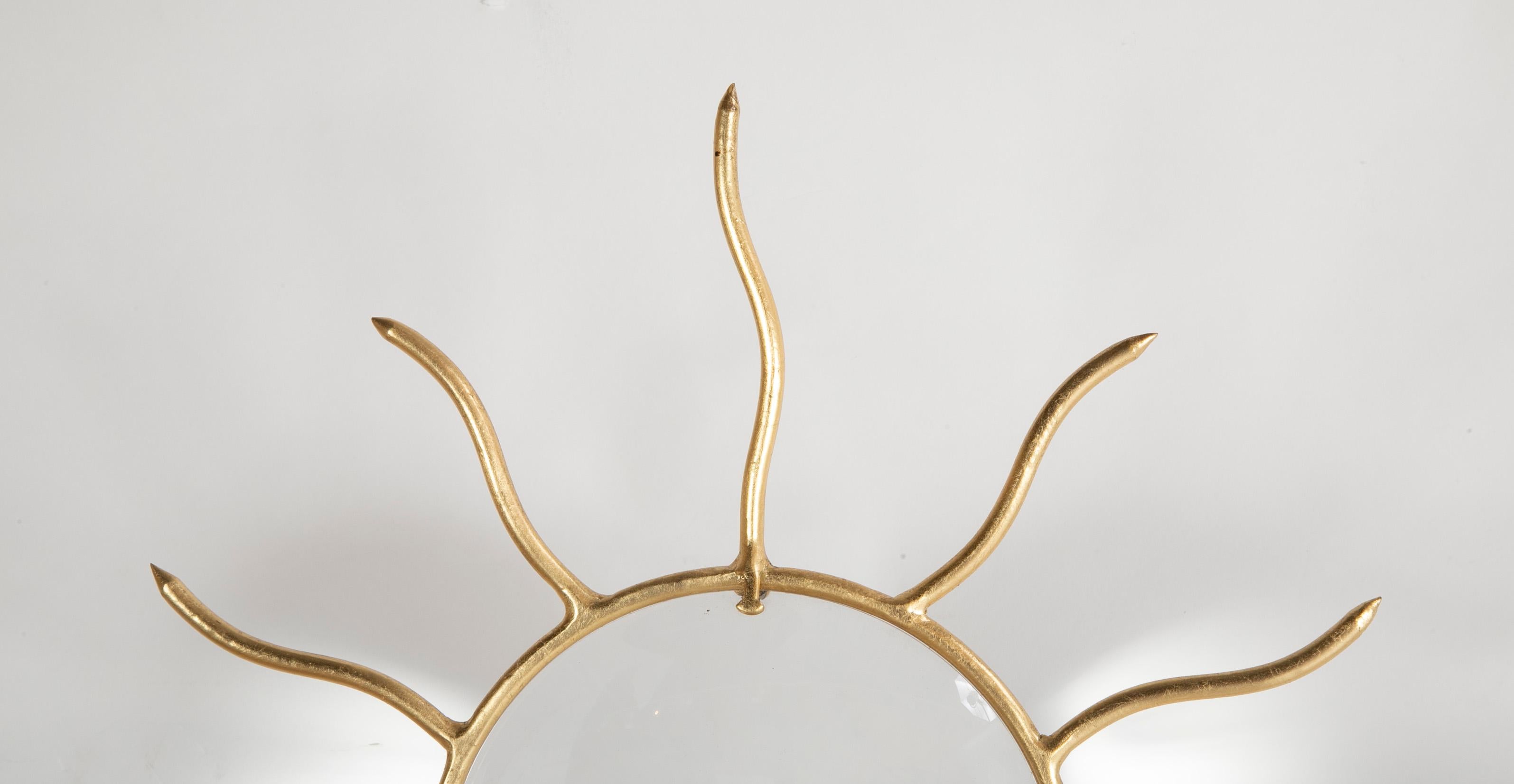Set von drei vergoldeten Metallleuchtern entworfen von Andrea Dubreuil im Angebot 4