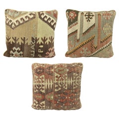 Set of Three Kilim Cushions
