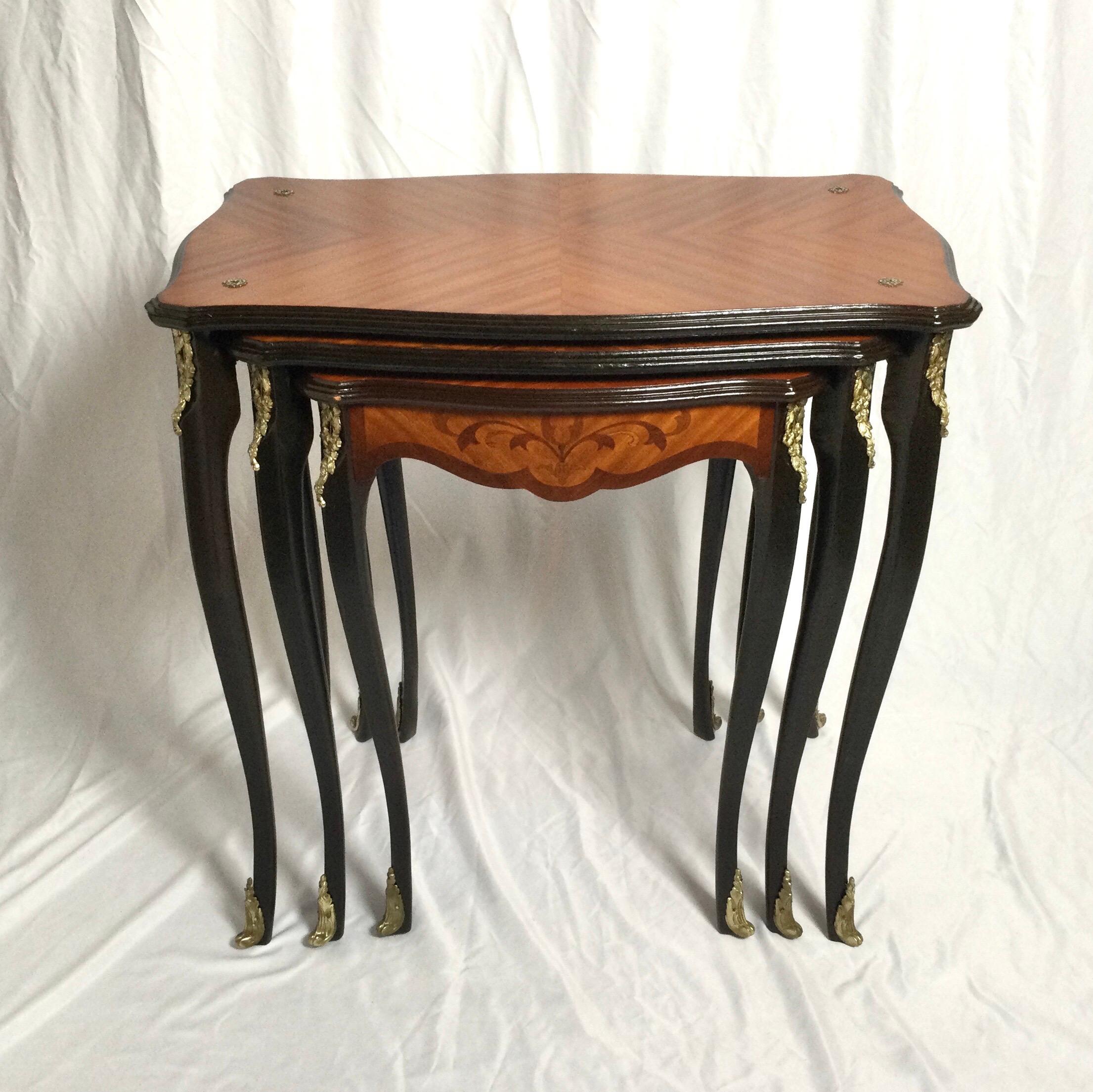 Set of Three Napoleon III Style Nest Tables 5