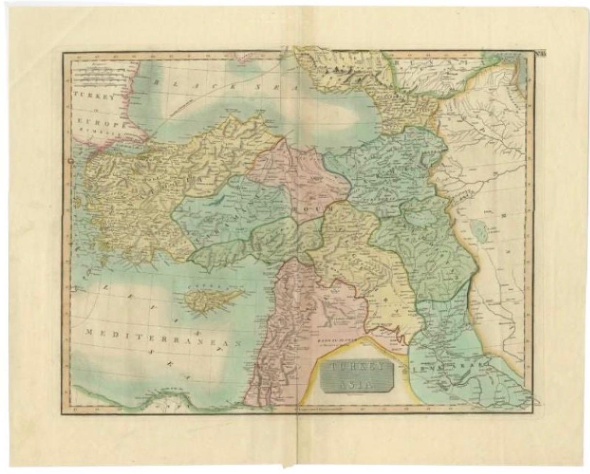 19th Century A Set of Three Original Antique Maps of Turkey