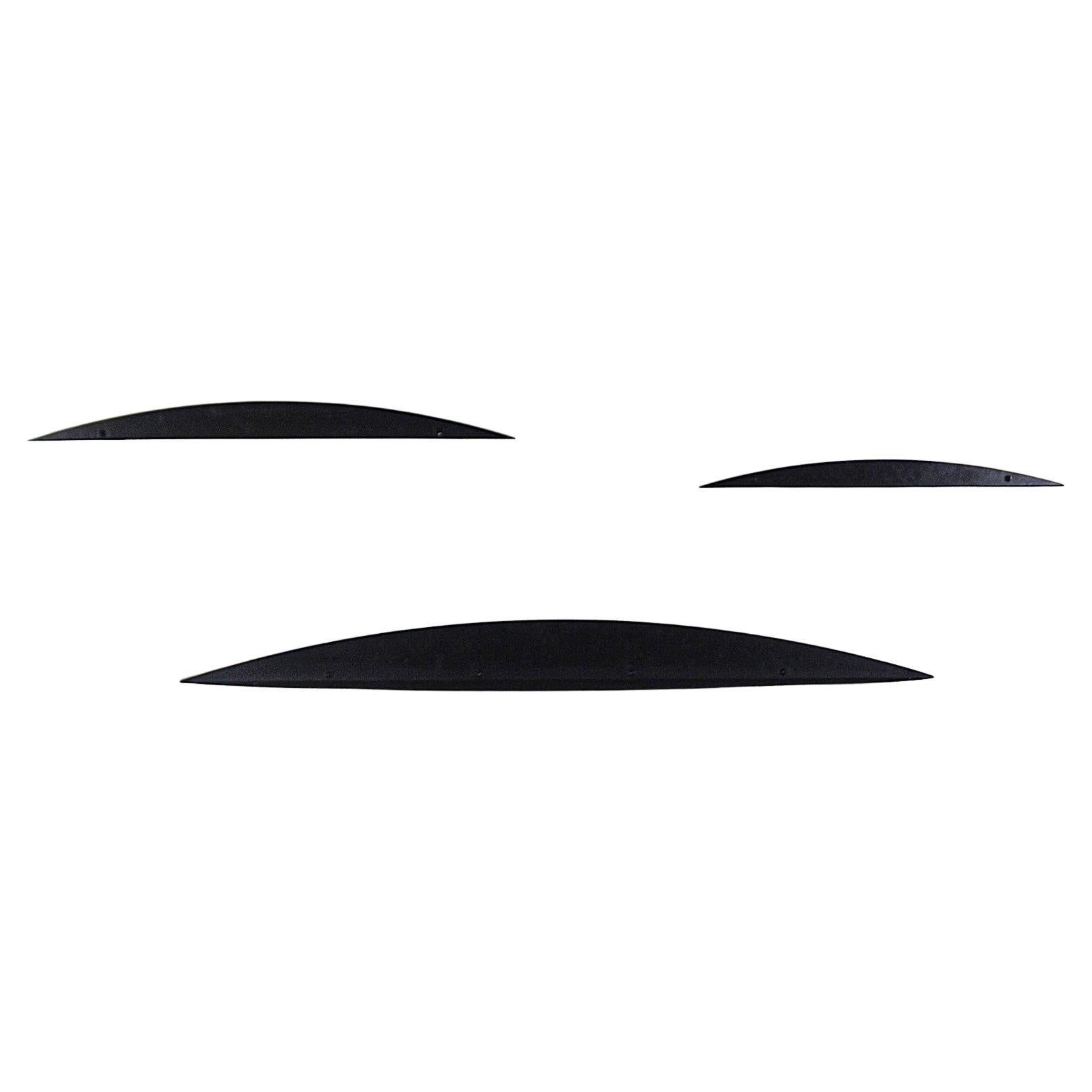 A Set of Three Radical " Arum " Shelves by Gilles Derain 1980s