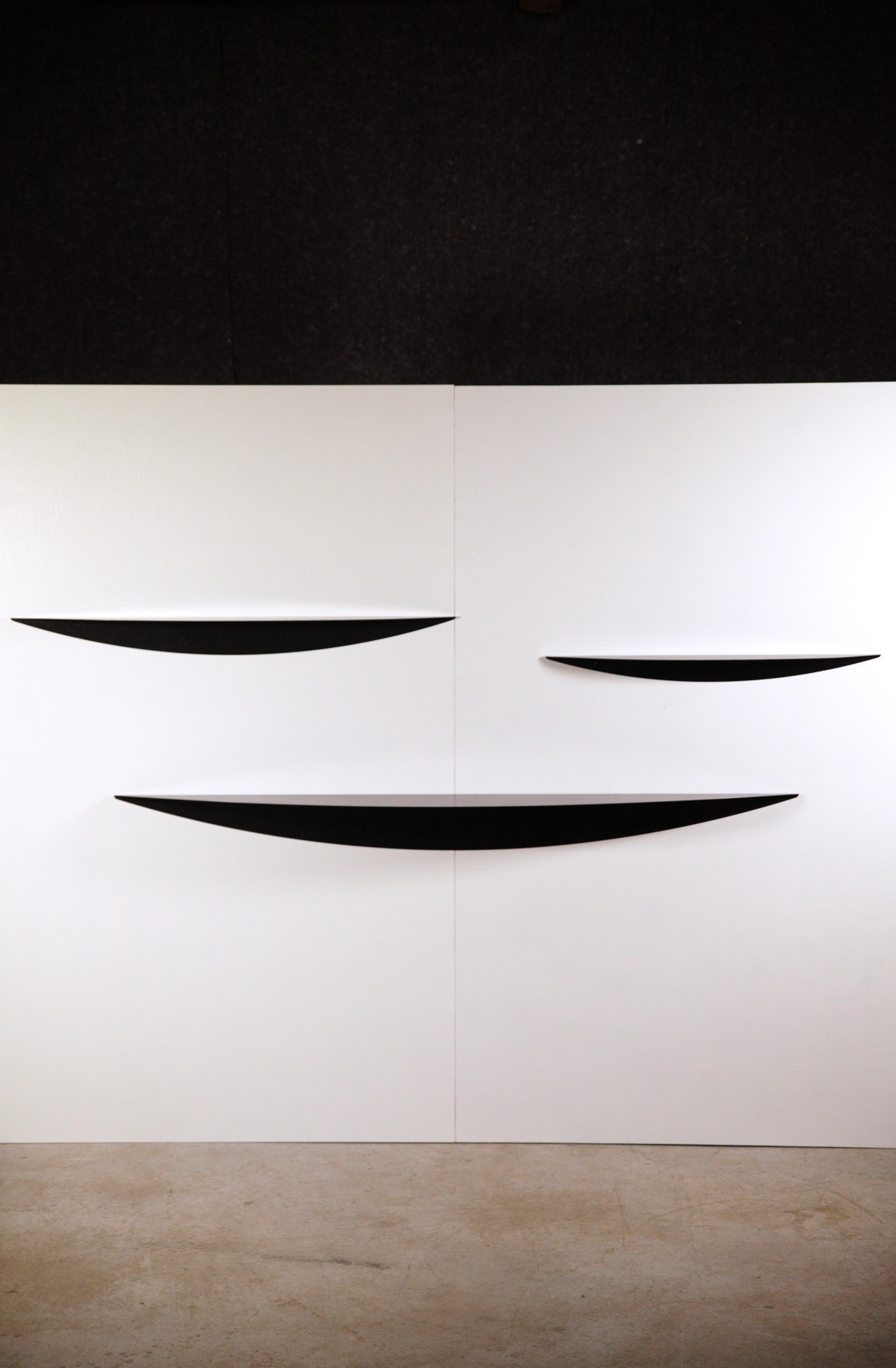 Metal A set of Three Radical Shelves by Gilles Derain 1980s For Sale