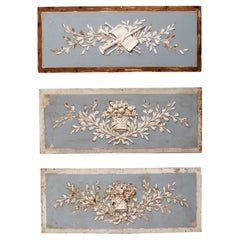 Retro Set of Three Regency Style Wall Plaques