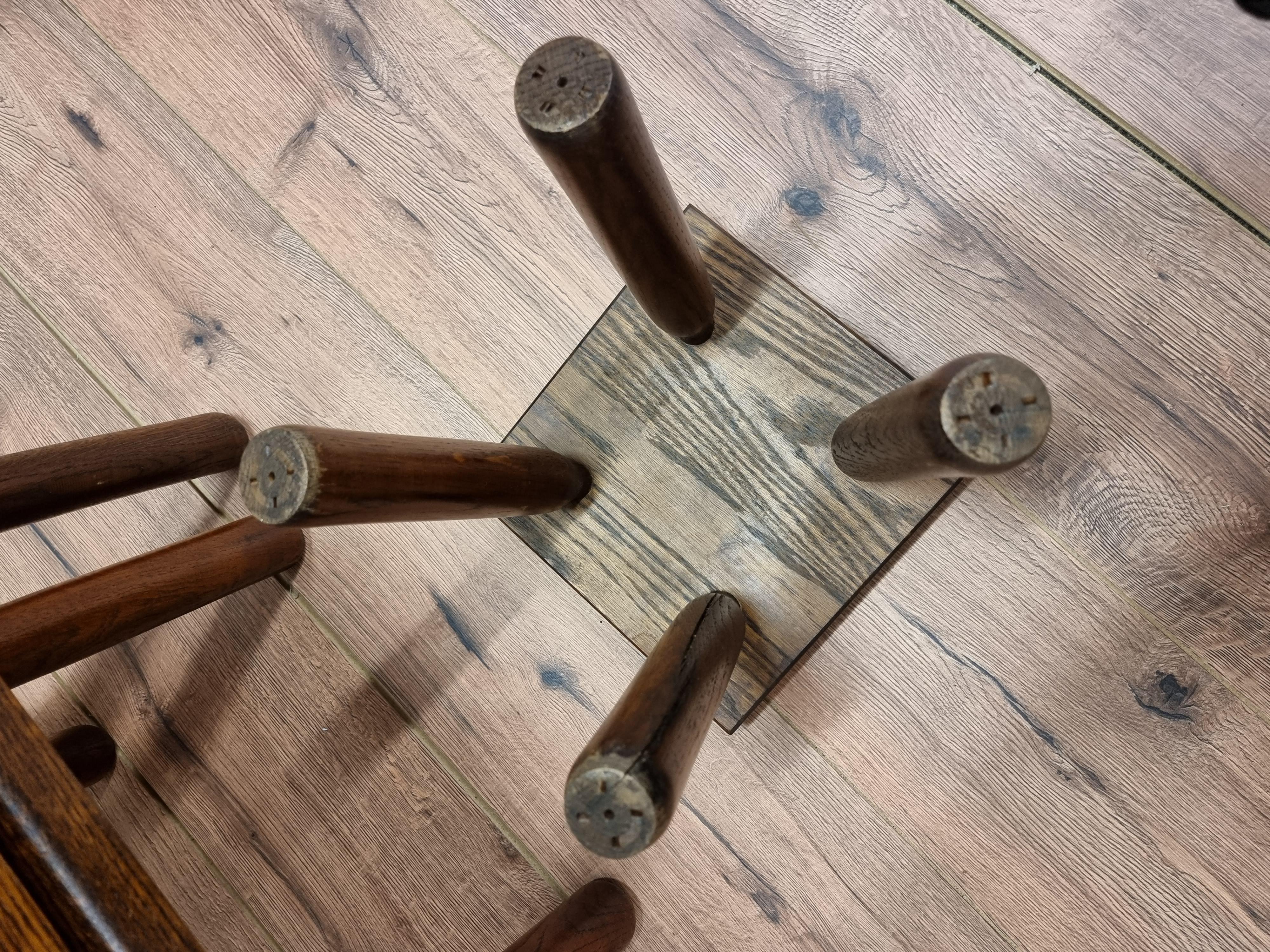 Wood Set of Three Rustic Nesting Tables, Scandinavian / Mid-Century Modern For Sale