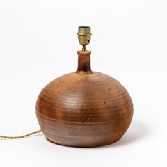 Set of Three Stoneware Table Lamps by Pierre Digan to La Borne, circa 1970