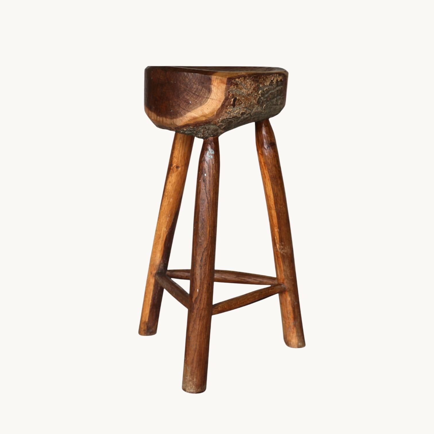 Mid-20th Century A set of three stools, France 60s. For Sale