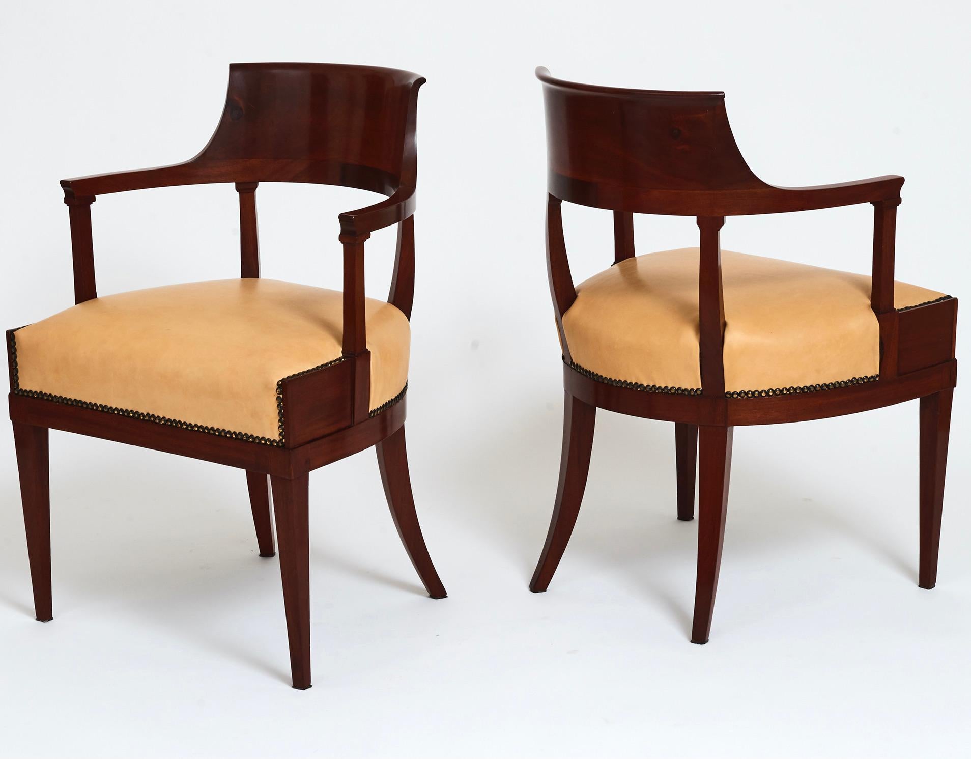 Set of Three Swedish Neoclassical Armchairs, First Quarter of the 19th Century 1