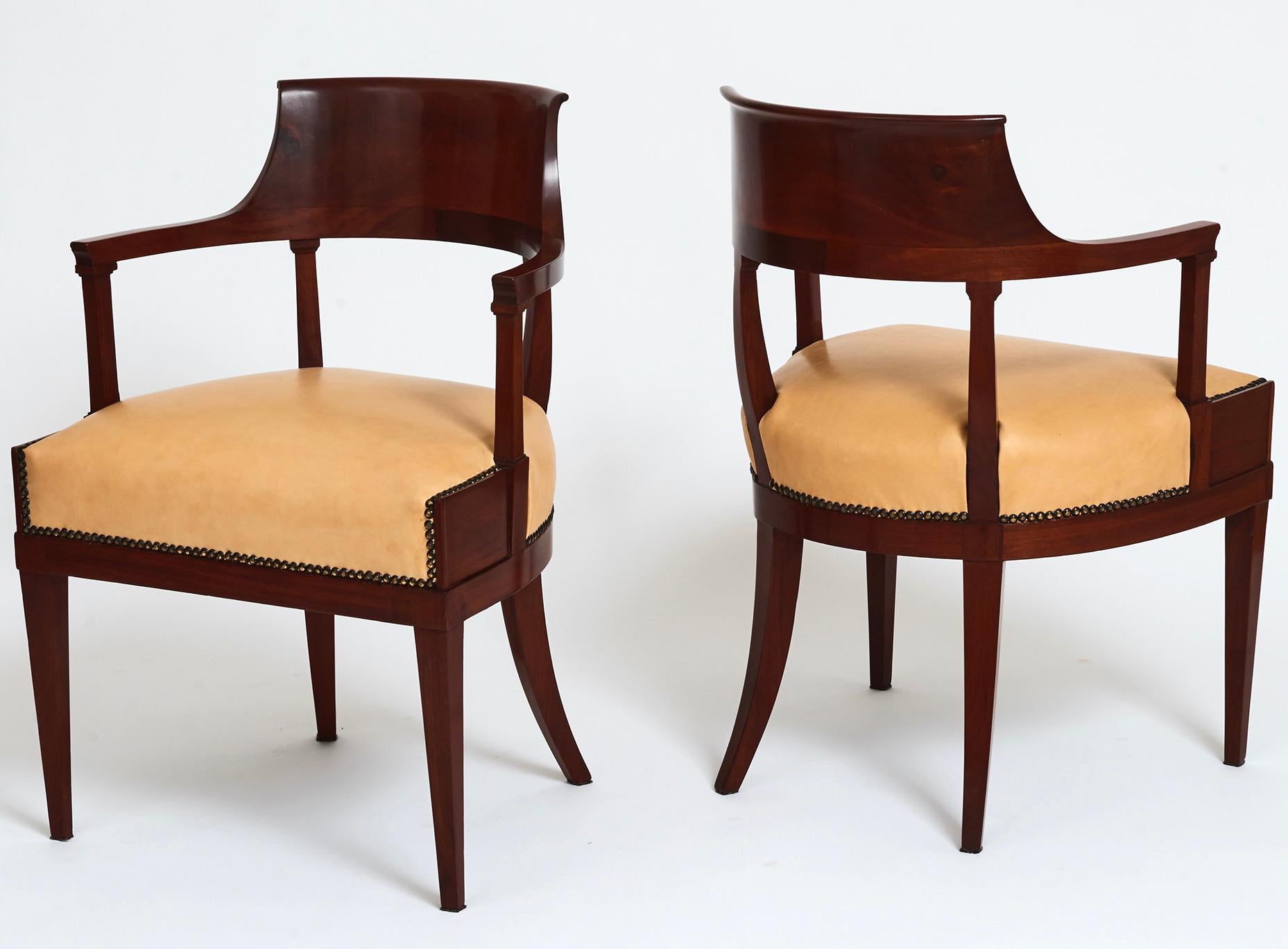 Set of Three Swedish Neoclassical Armchairs, First Quarter of the 19th Century 2
