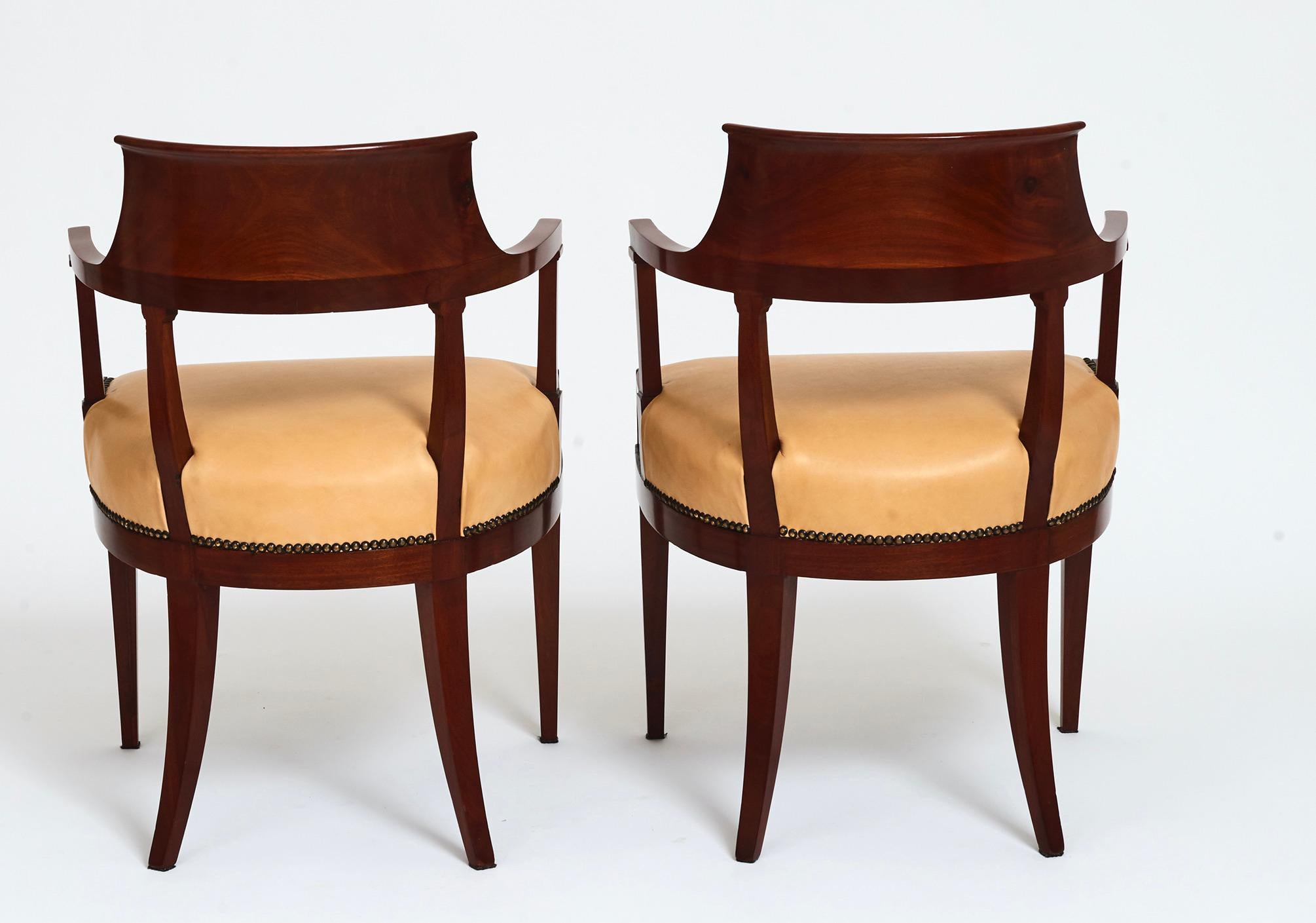 Set of Three Swedish Neoclassical Armchairs, First Quarter of the 19th Century 3