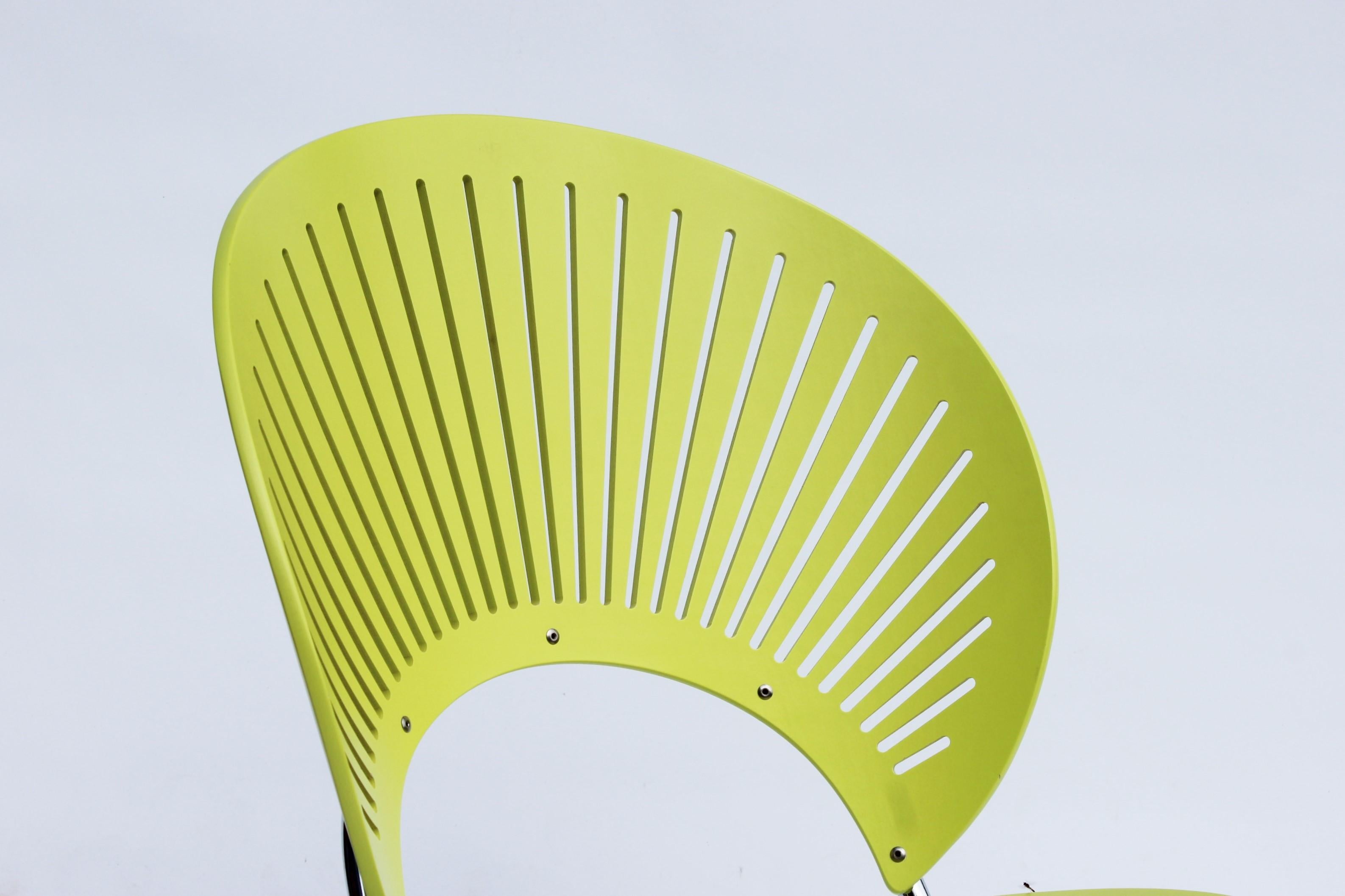 Danish Set of Three Trinidad Chairs in Light Green Designed by Nanna Ditzel