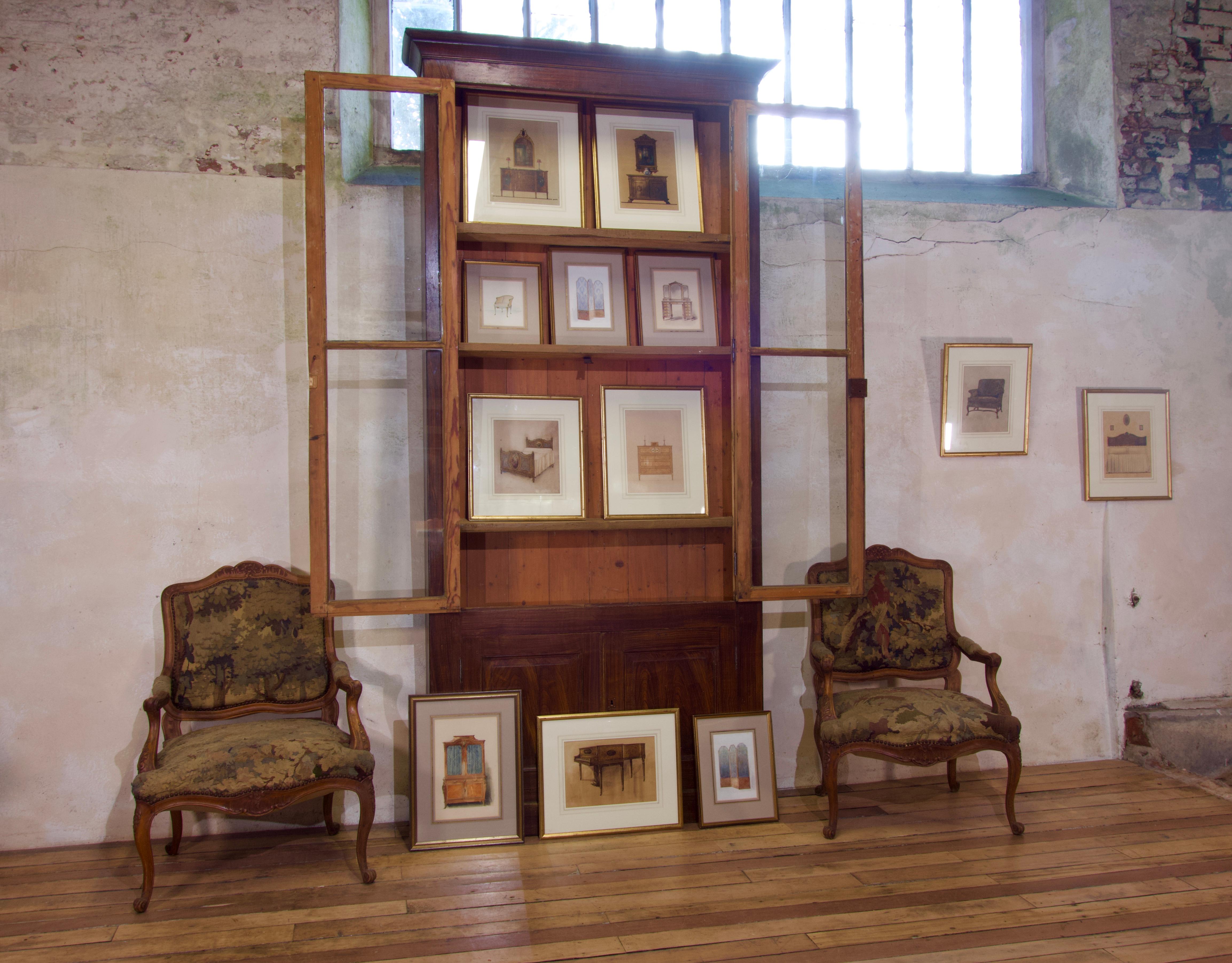 Twelve 20th Century Watercolour Paintings - Featuring W.&J. Sloane Furniture For Sale 1