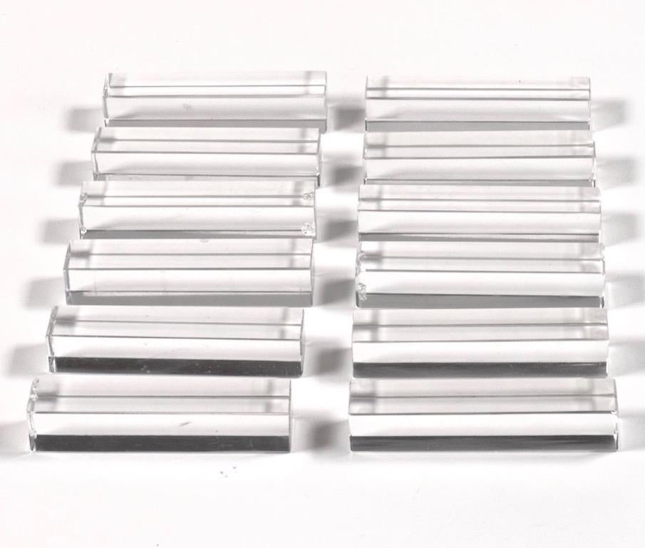 Set of Twelve Baccarat Vega Crystal Knife Rests In Good Condition In CA, CA