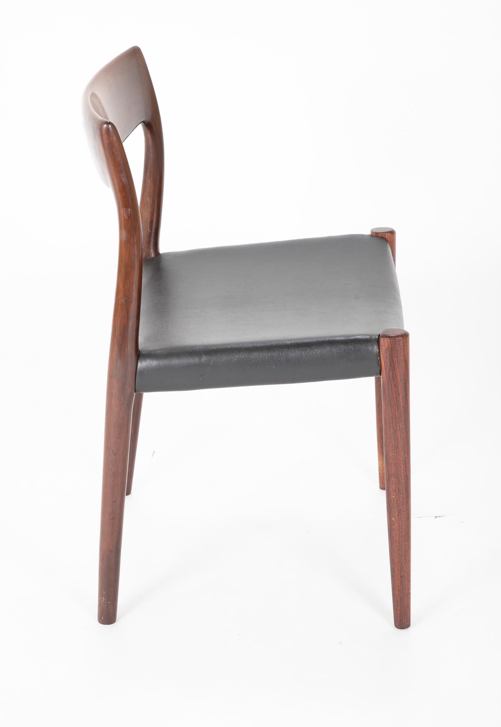 Set of Four Model 77 Niels Moller Rosewood Dining Chairs 3