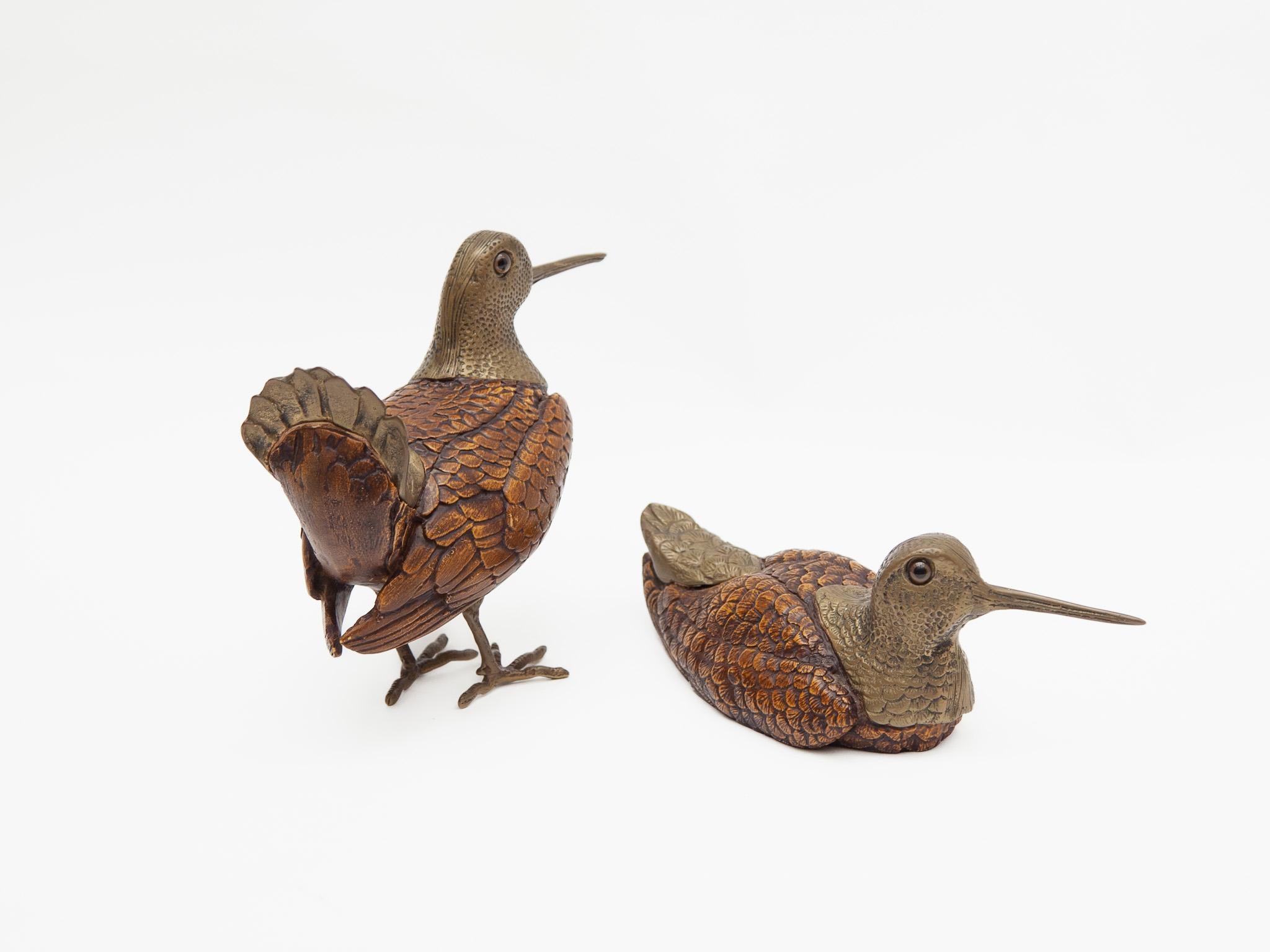 Italian Set of Two Bird Sculptures Designed by Elli Malevolti, Italy, 1980s