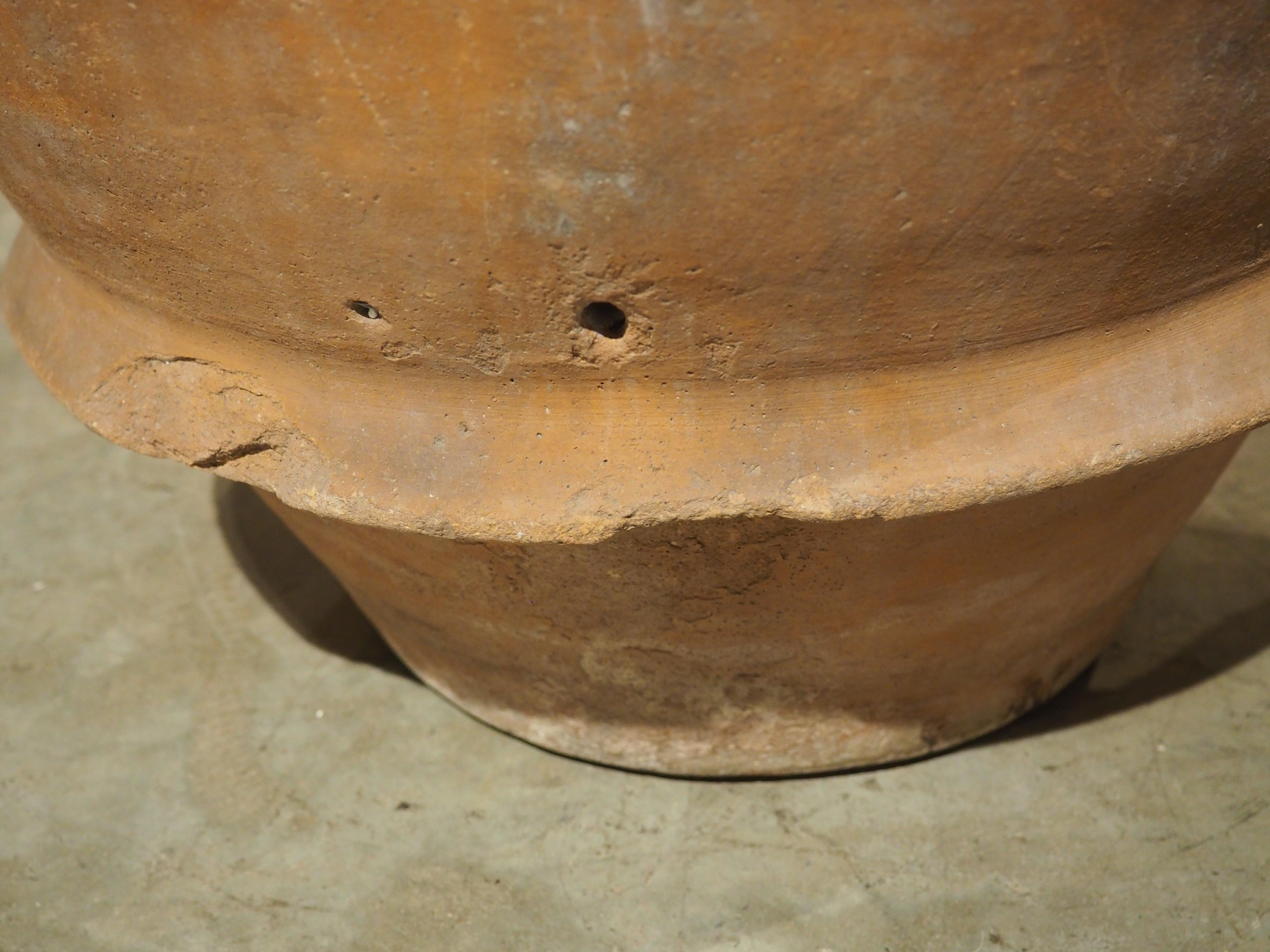 A Set of Two Early 1900s Italian Terracotta Orcio Pots For Sale 7