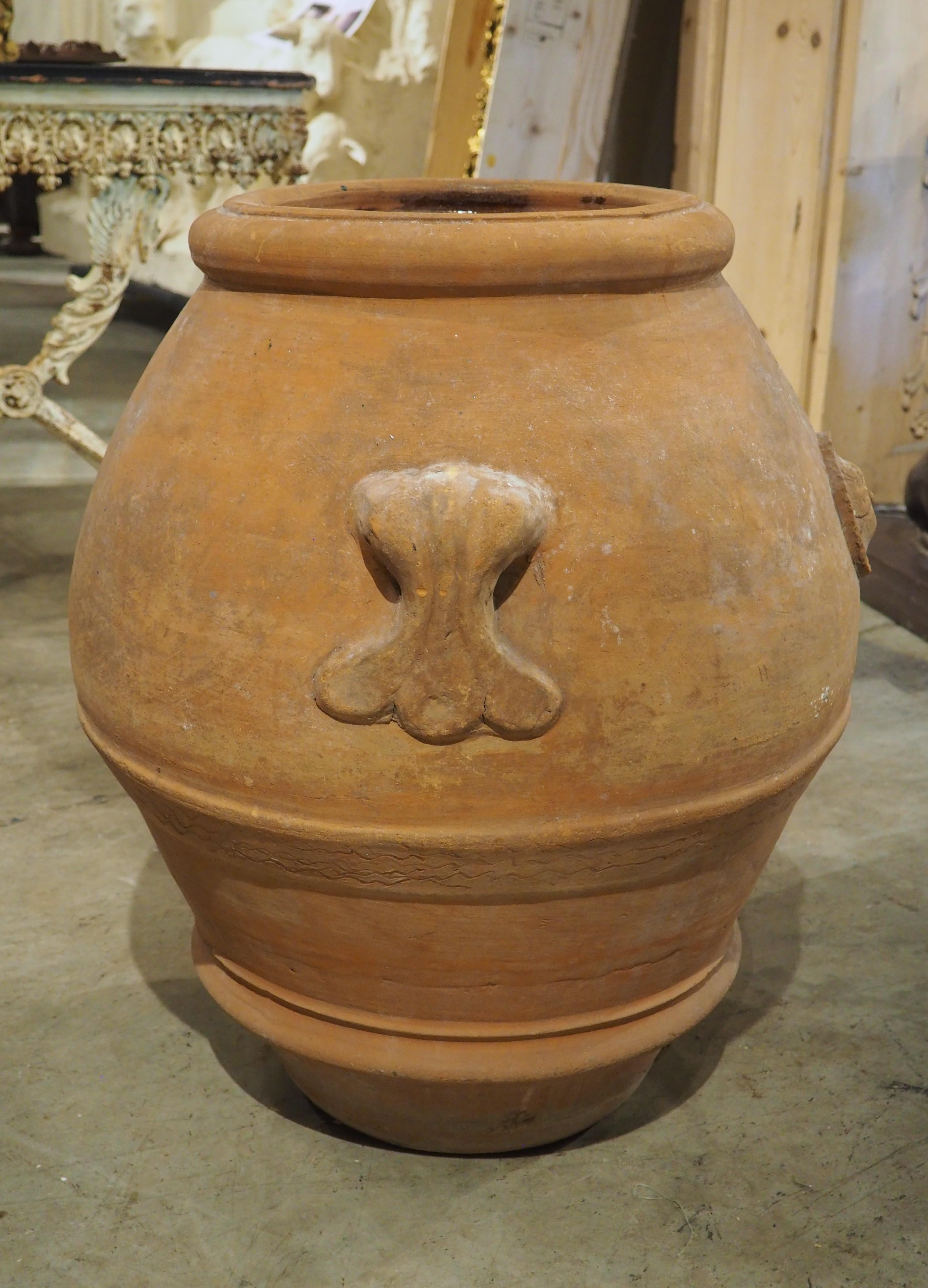 A Set of Two Early 1900s Italian Terracotta Orcio Pots For Sale 13