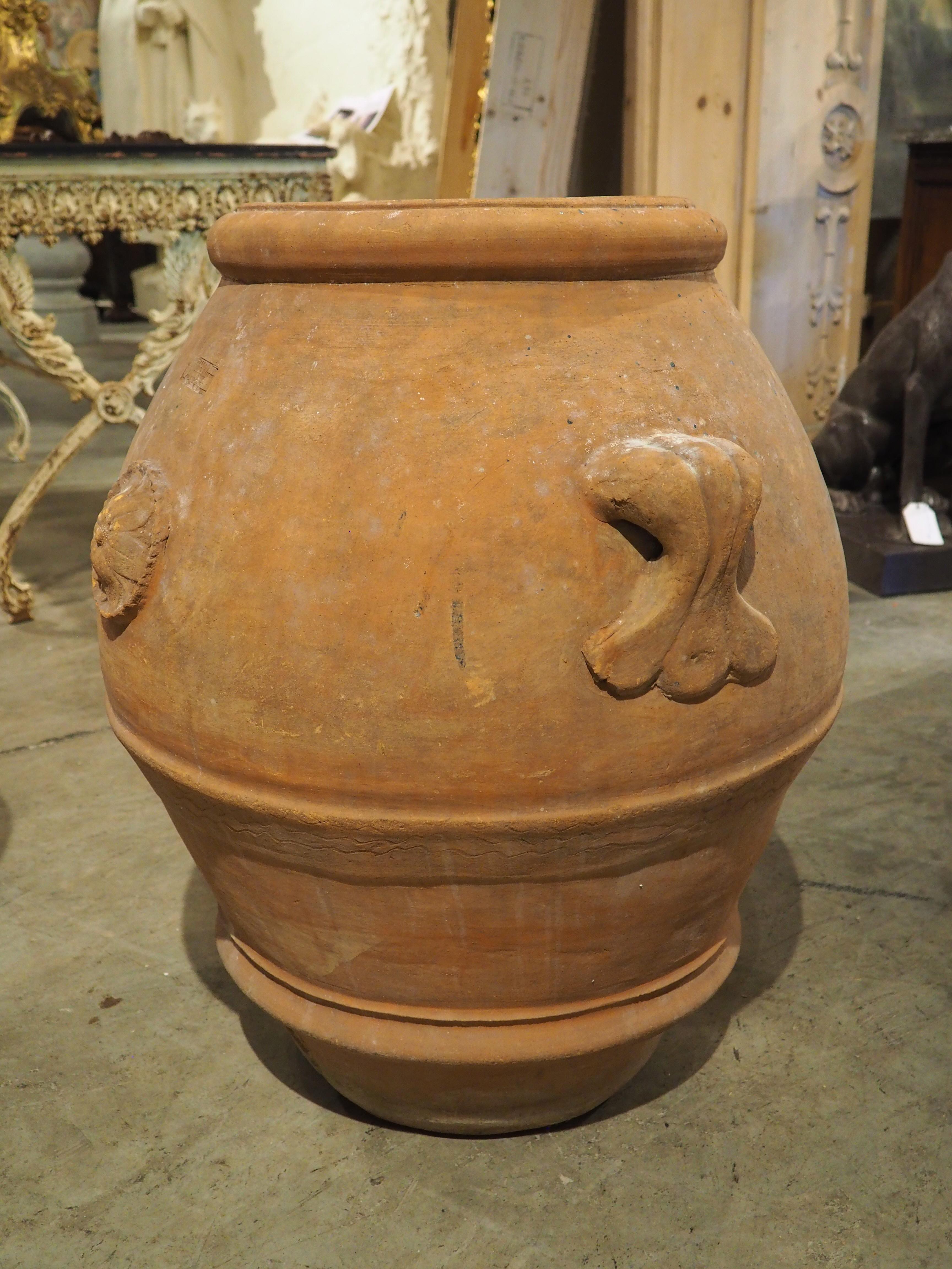 A Set of Two Early 1900s Italian Terracotta Orcio Pots For Sale 15