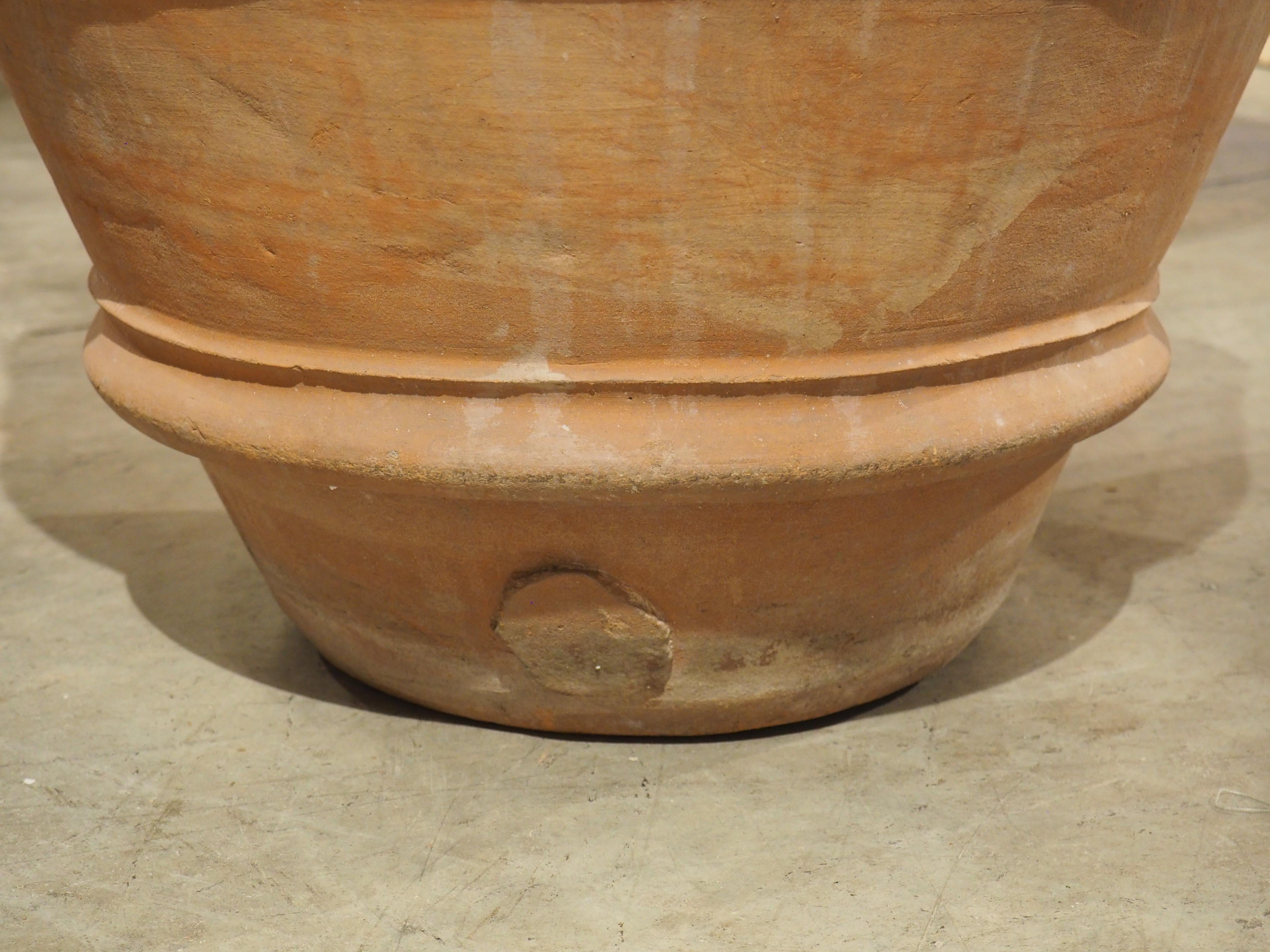 Ceramic A Set of Two Early 1900s Italian Terracotta Orcio Pots For Sale