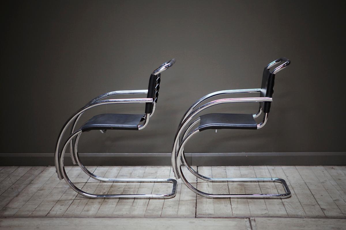 Set of Two Original Mr20 Cantilever Chairs by Mies Van De Rohe For Sale 4