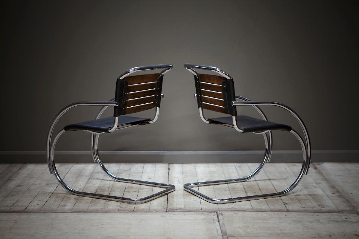 Set of Two Original Mr20 Cantilever Chairs by Mies Van De Rohe For Sale 5
