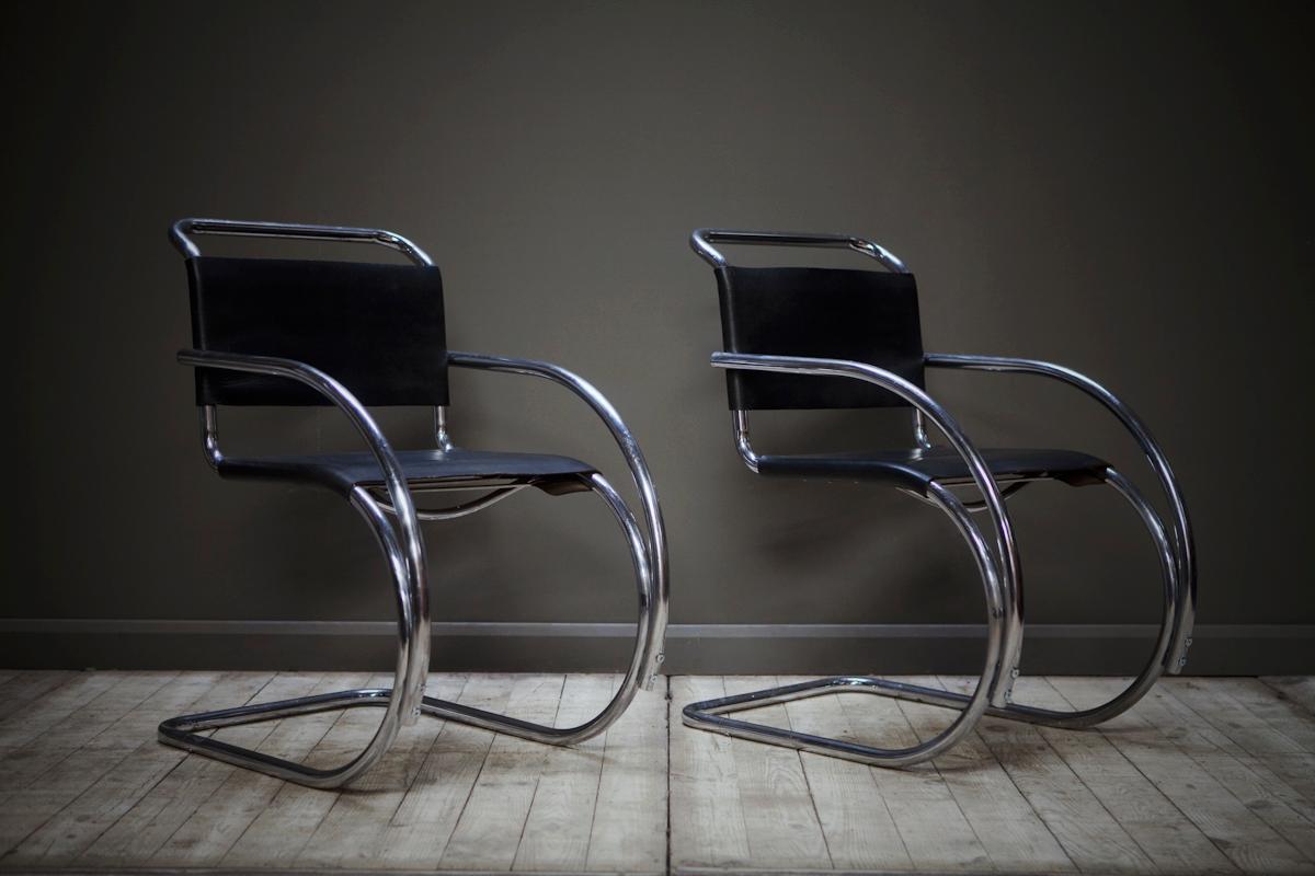 Set of Two Original Mr20 Cantilever Chairs by Mies Van De Rohe For Sale 6
