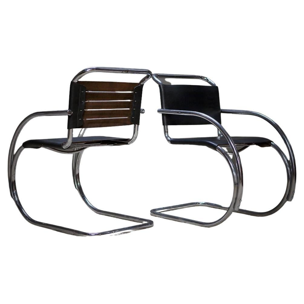 Set of Two Original Mr20 Cantilever Chairs by Mies Van De Rohe For Sale
