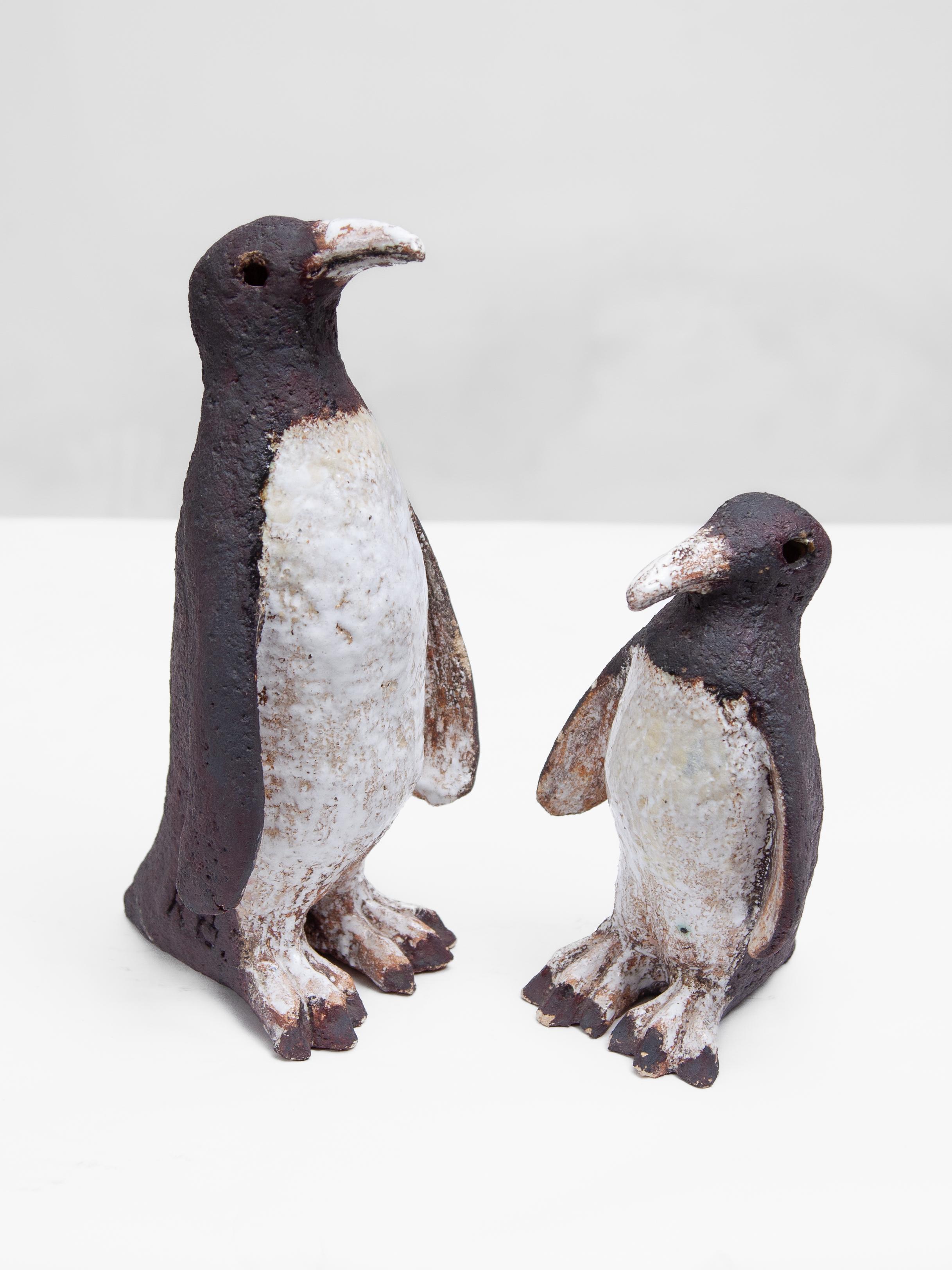 Mid-Century moderno Set di due sculture di pinguini firmate, anni '60 in vendita