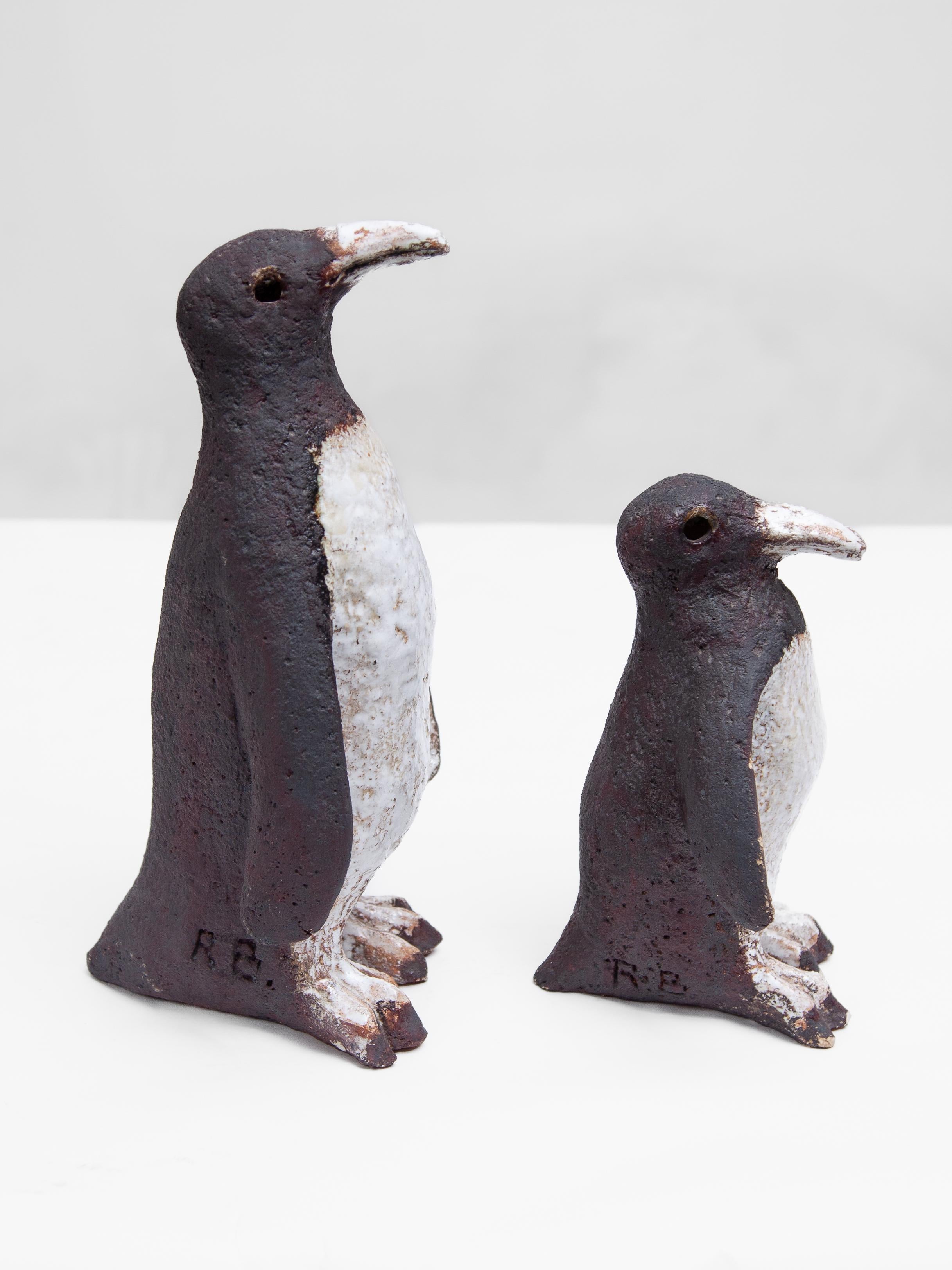 Set di due sculture di pinguini firmate, anni '60 in vendita 1