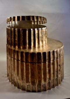 A set of two silver-plated metal boxes France 1970