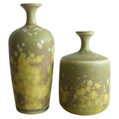 Un ensemble de deux petits vases de Rolf Palm, Suède, 1960