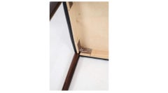 Set Of 2 Stools Made In Rosewood & Black Leather Seat From 1960s