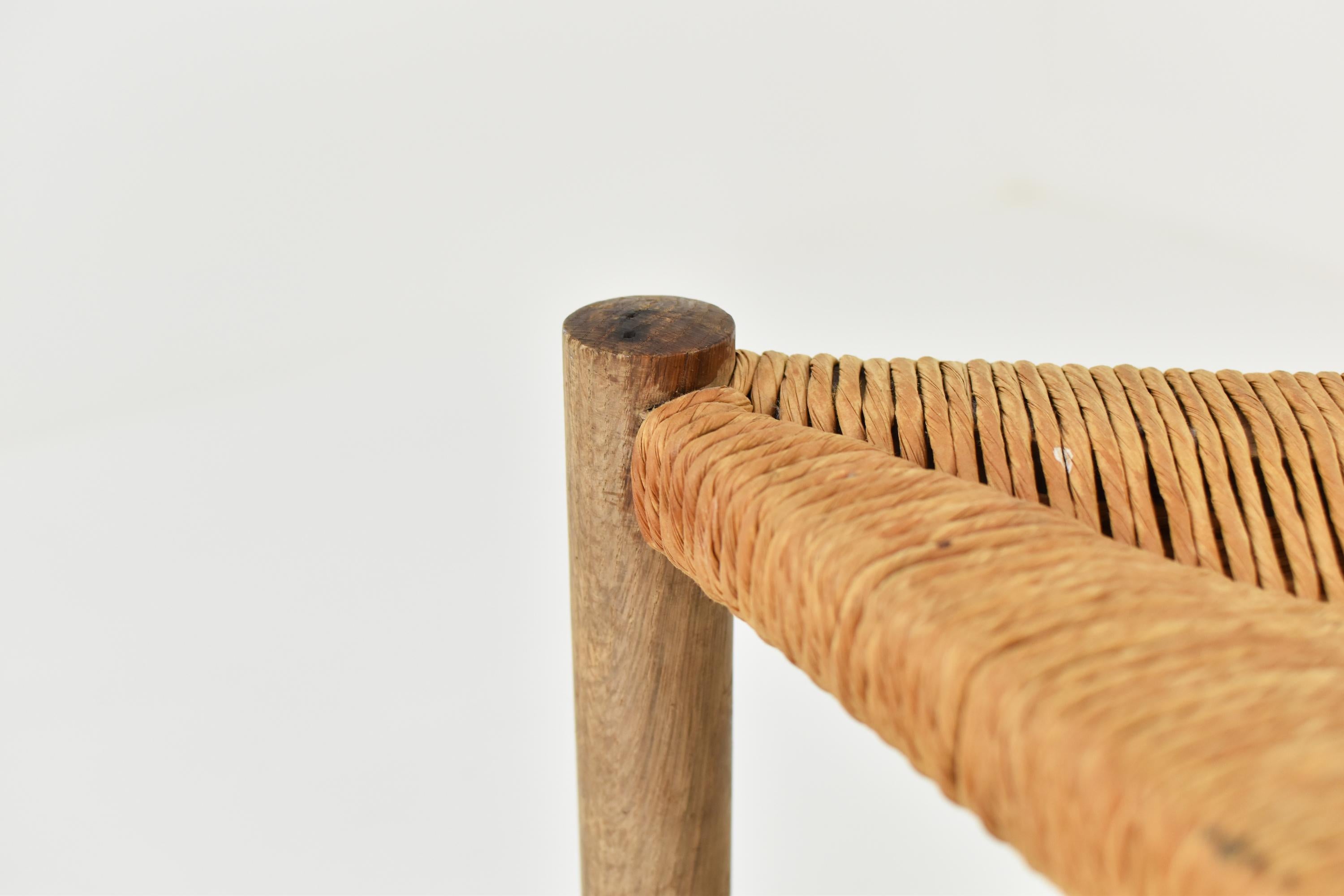 Set of Two Triangle Shaped Stools Attr. Charlotte Perriand, France, 1950s 7