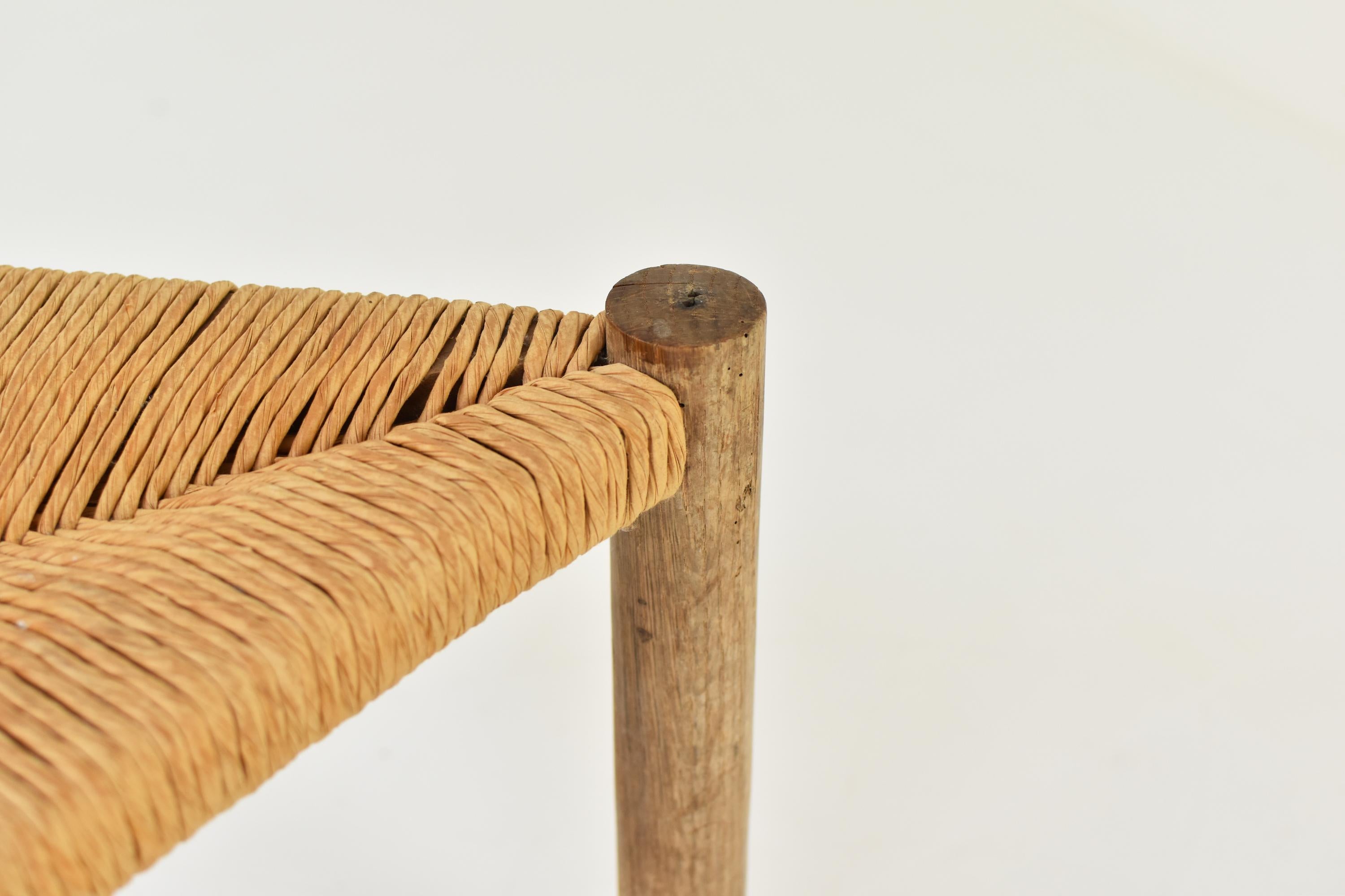 Set of Two Triangle Shaped Stools Attr. Charlotte Perriand, France, 1950s 8