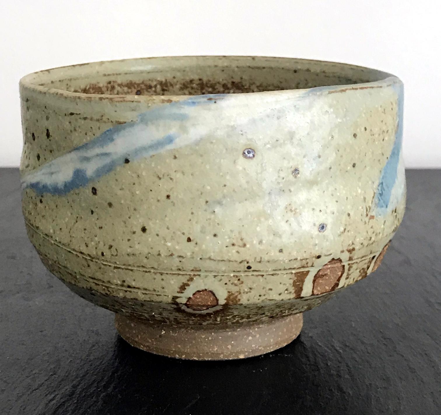 American Set of Two Zen Tea Bowls Chawan by Makoto Yabe