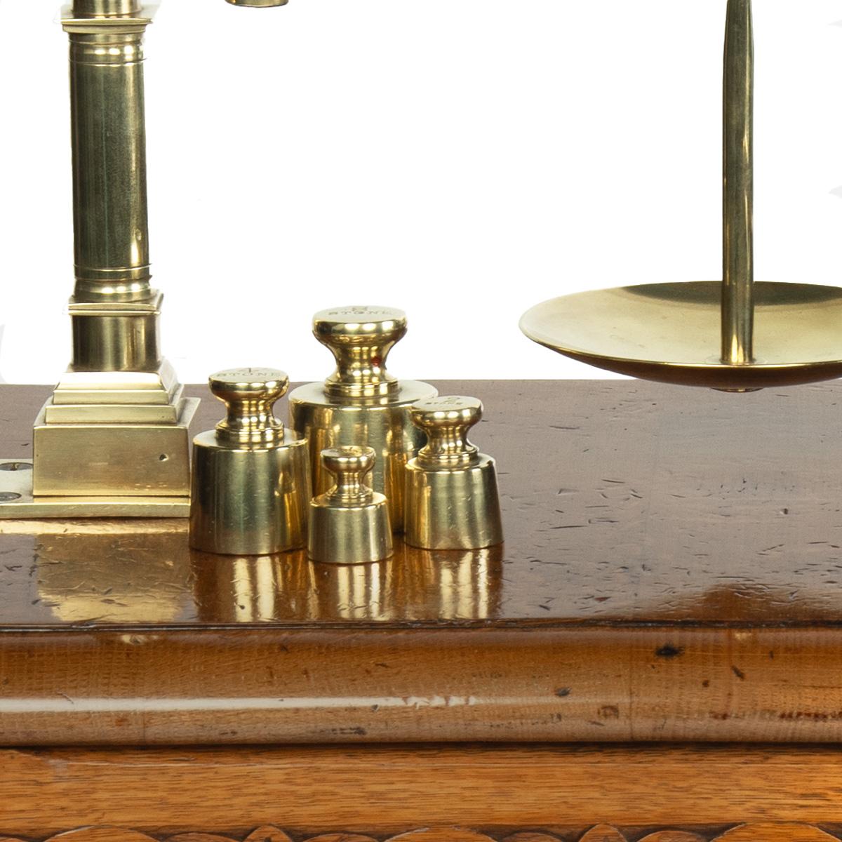 19th Century A set of Victorian oak Jockey scales by Youngs