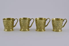 A Set Of Victorian Silver-Gilt Mugs