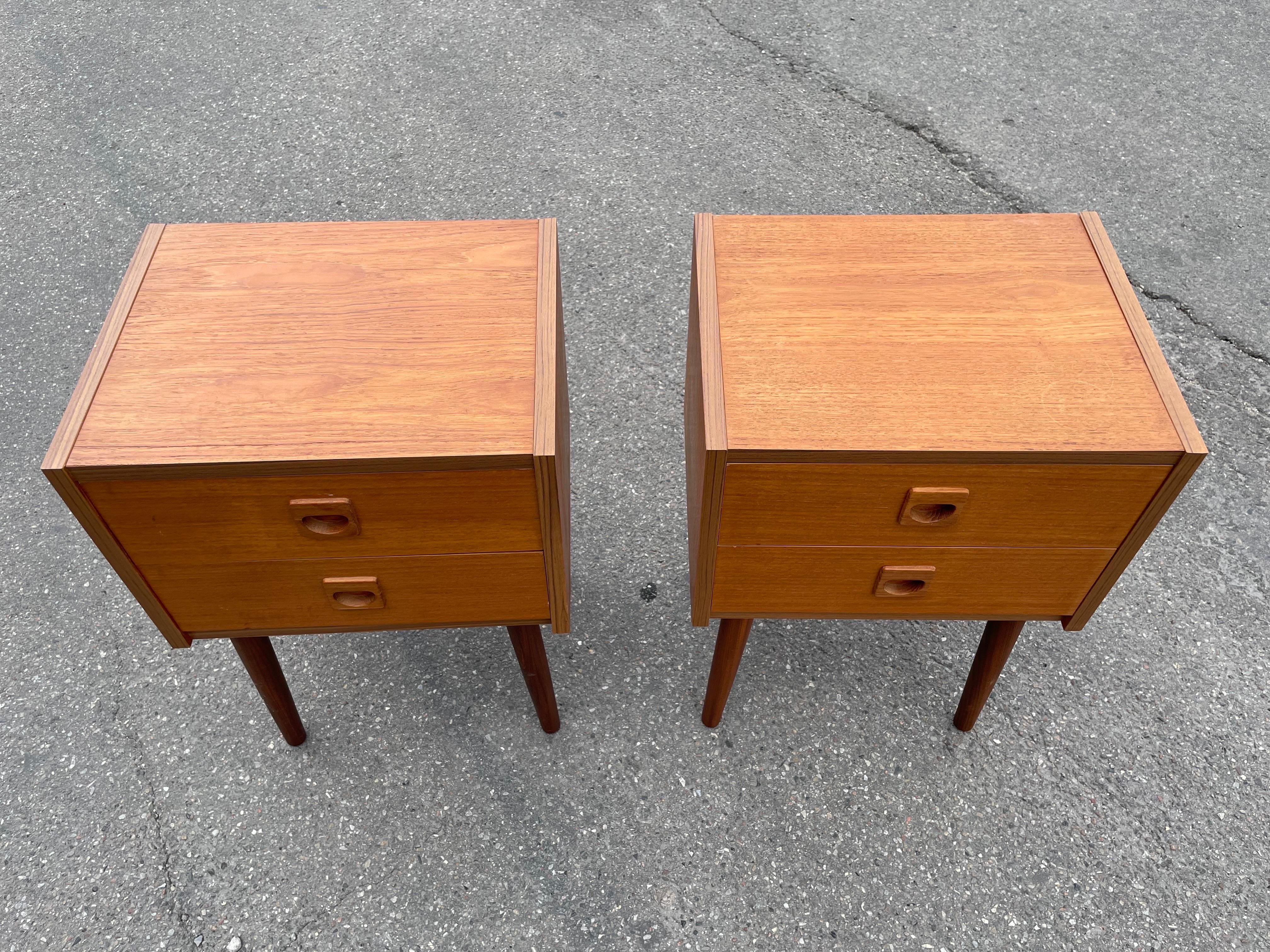 teak nightstands danish modern