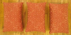 Set of Vintage Decorative Double-Sided French Floral Textile Pillows