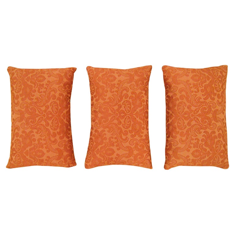 Set of Vintage Decorative DoubleSided French Floral Textile Pillows