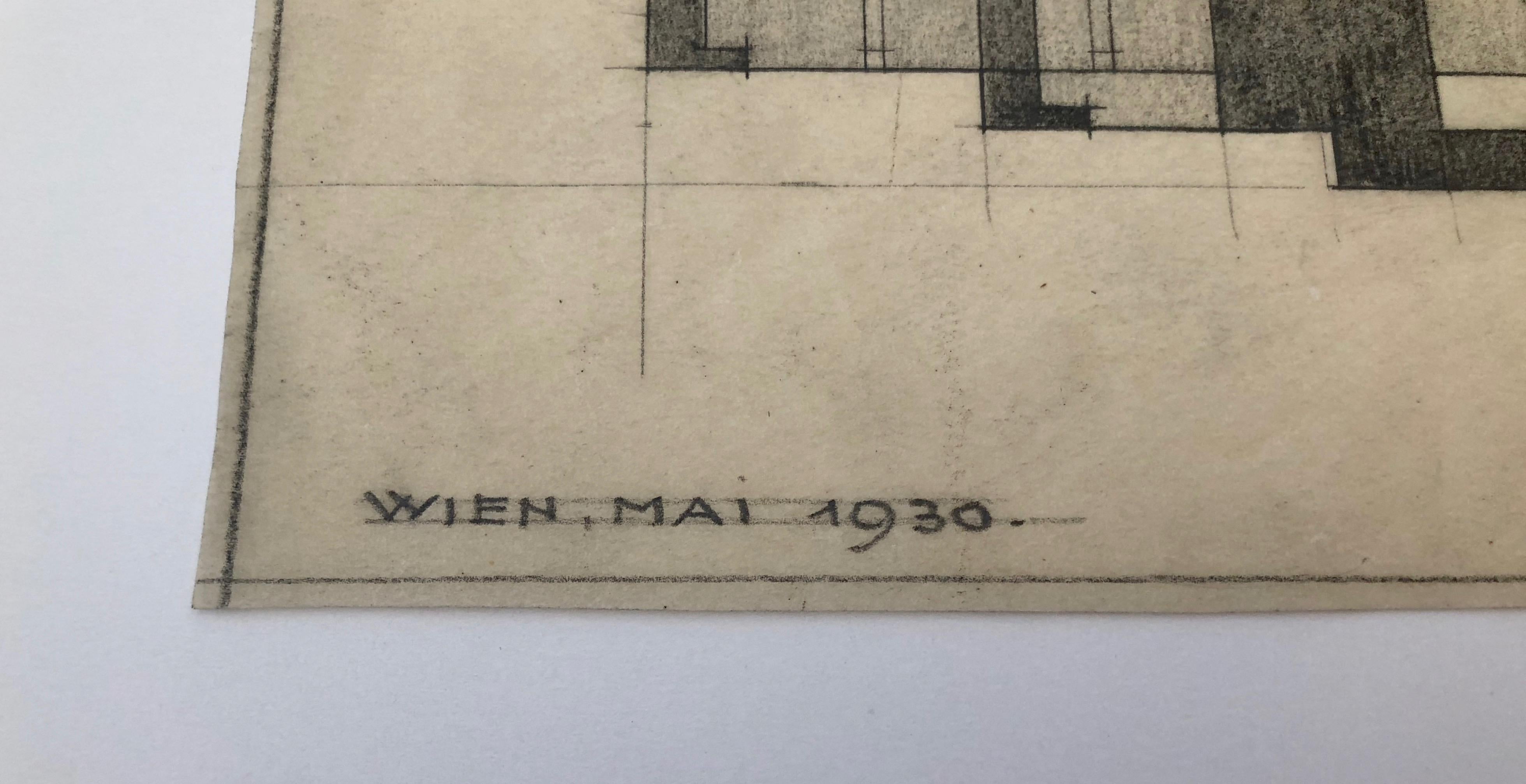 Satz von Arbeitszeichnungen, 1930, für eine Freimaurerloge, Schwind Gasse, Wien im Angebot 4
