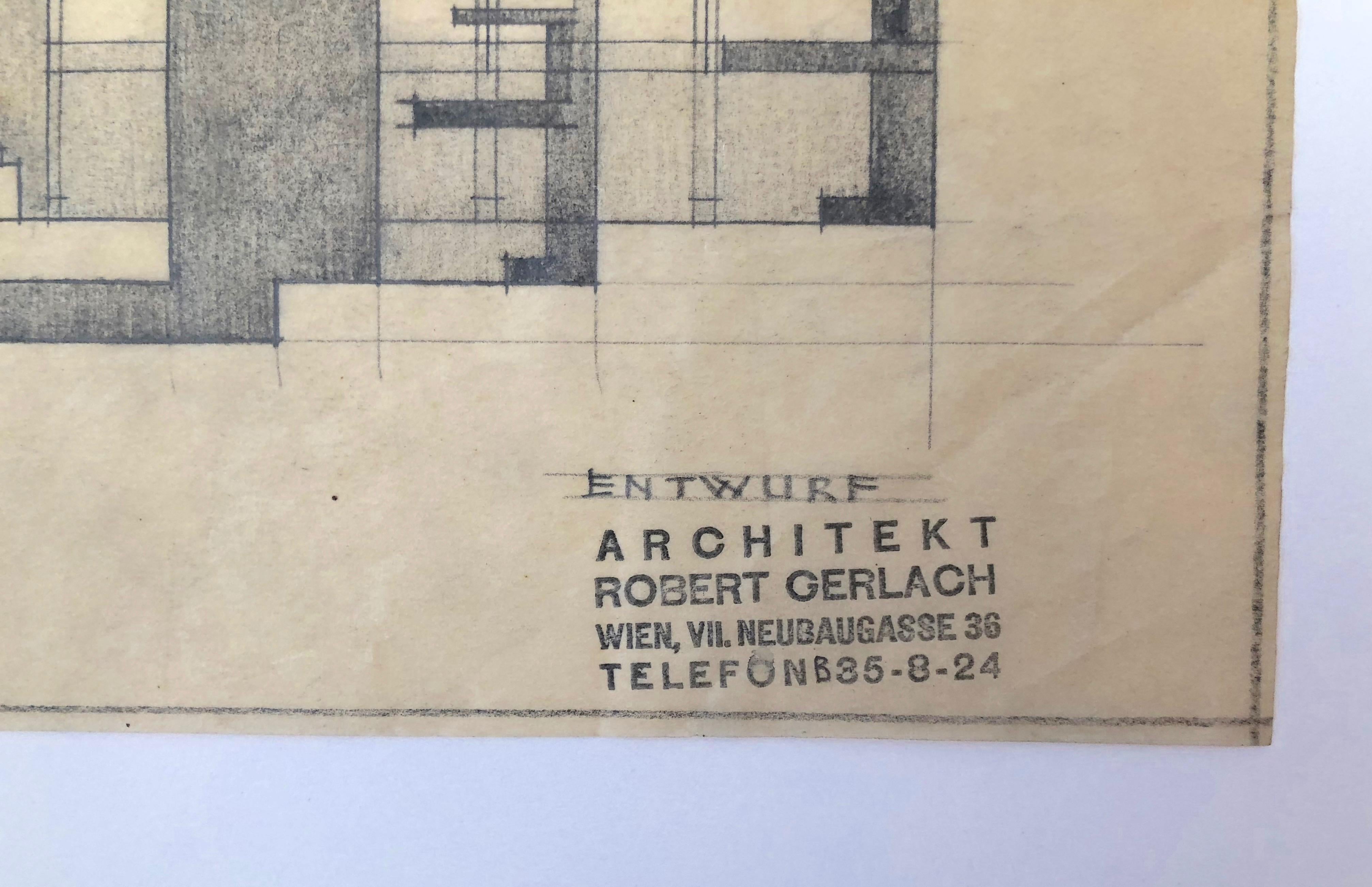 Set of Working Drawings, 1930, for a Free Masons Lodge, Schwind Gasse, Vienna For Sale 5